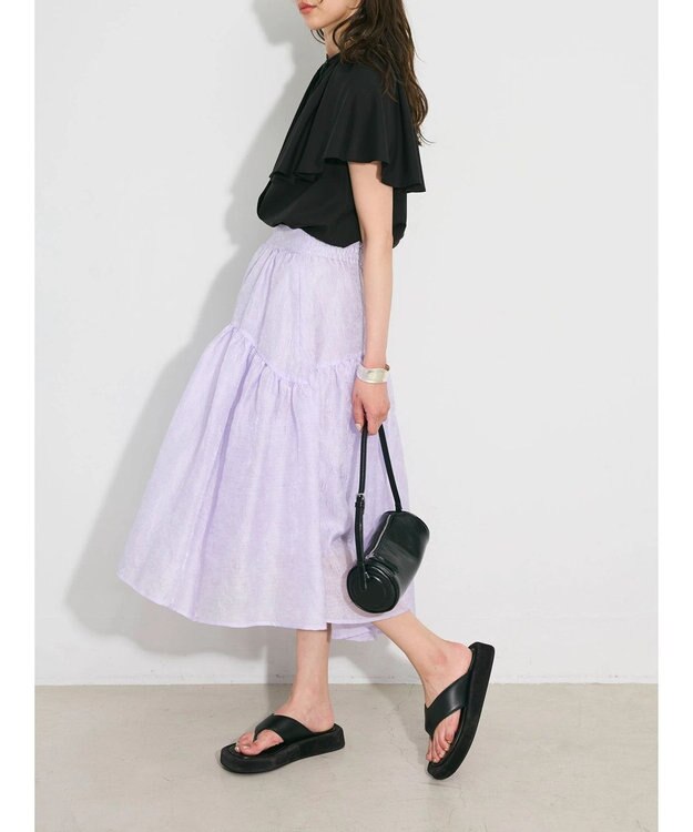 Green Parks ジャガードボリュームスカート Purple