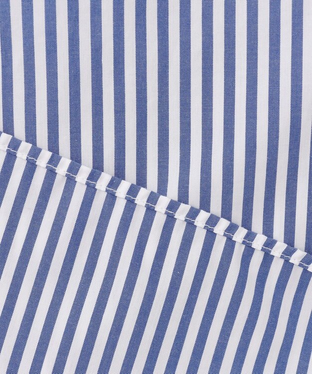 J.PRESS YORK STREET 【UNISEX】タイプライターストライプ バンドカラーシャツ ブルー系1