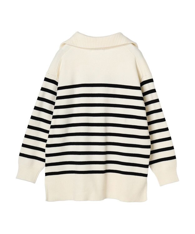 AMERICAN HOLIC バイパチ衿付きニットチュニック Ivory