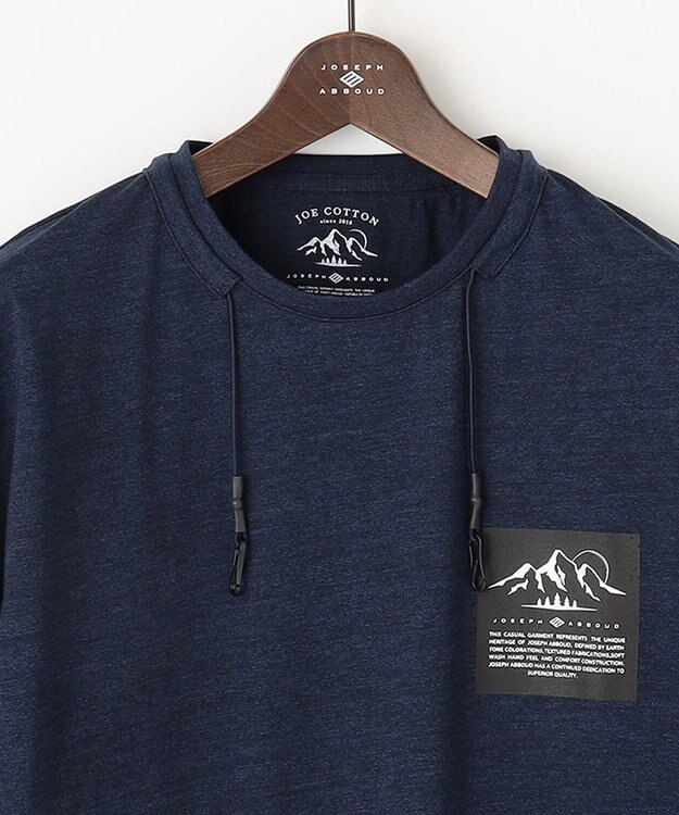 JOSEPH ABBOUD MOUNTAIN 【UNISEX】マスクホルダー付 オーガニックTシャツ ダルブルー系