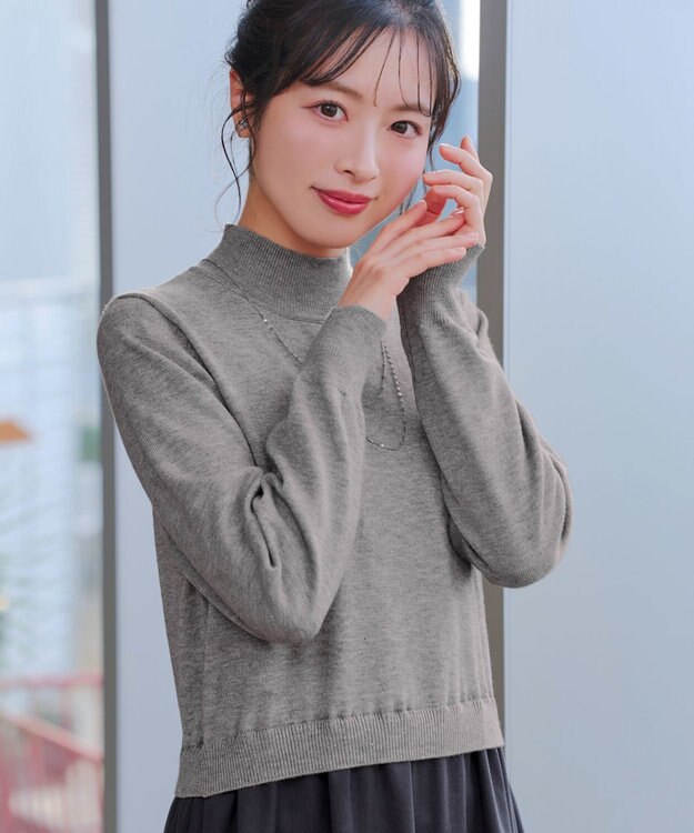 Tiaclasse ニットドッキングワンピース グレー