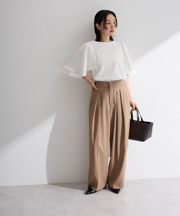 Green Parks 華やぎカットソー（フレアスリーブ） Off White
