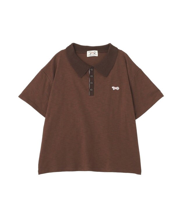 AMERICAN HOLIC 【PENNEY'S】配色ポロ+ショートパンツ Brown