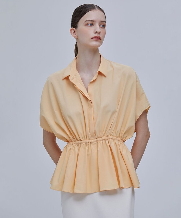BEIGE， LUCILLE / ペプラムブラウス L.Orange