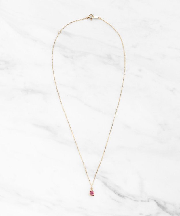 TOCCA 【WEB＆数量限定】PIECE OF FLOWER NECKLACE K10 ピンクトルマリン ダイヤモンド ネックレス ピンクトルマリン