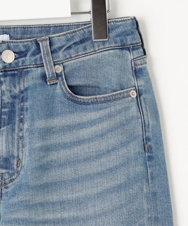 J.PRESS LADIES S 【洗える】BASIC STRETCH DENIM ボーイフィット パンツ ダルブルー系