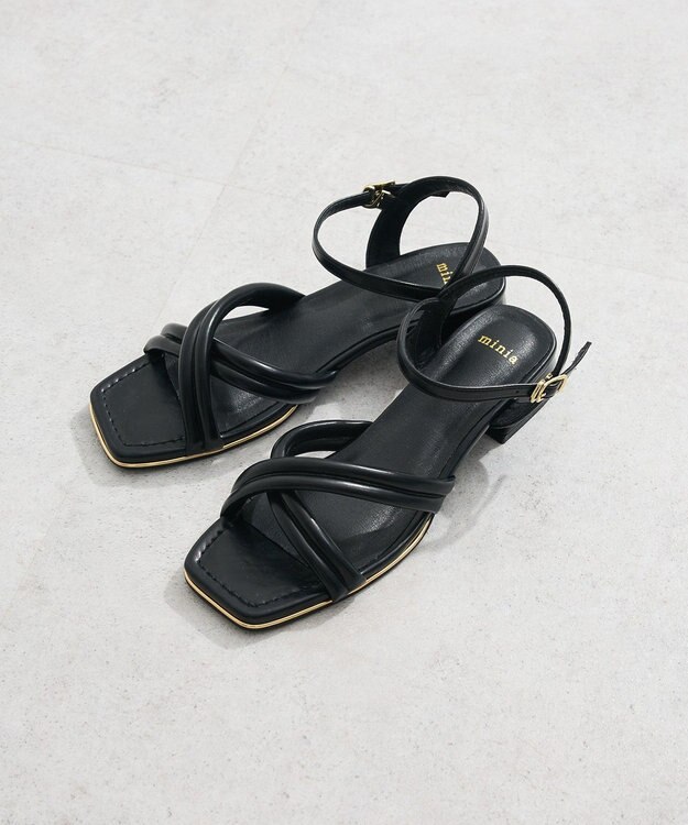 Green Parks ・ｍｉｎｉａ　チューブストラップサンダル Black