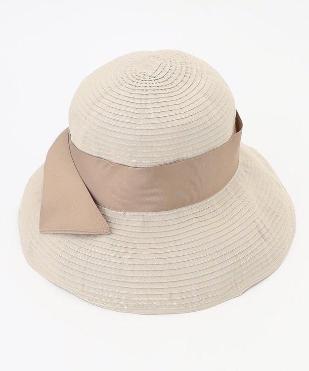 TOCCA 【UV95%以上カット・吸水速乾・抗菌防臭・洗える・サイズ調整可】GROSGRAIN RIBON HAT 帽子 ベージュ系