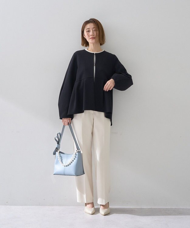 YECCA VECCA ペプラムジャケット Navy