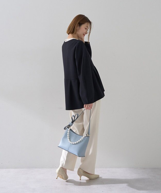 YECCA VECCA ペプラムジャケット Navy