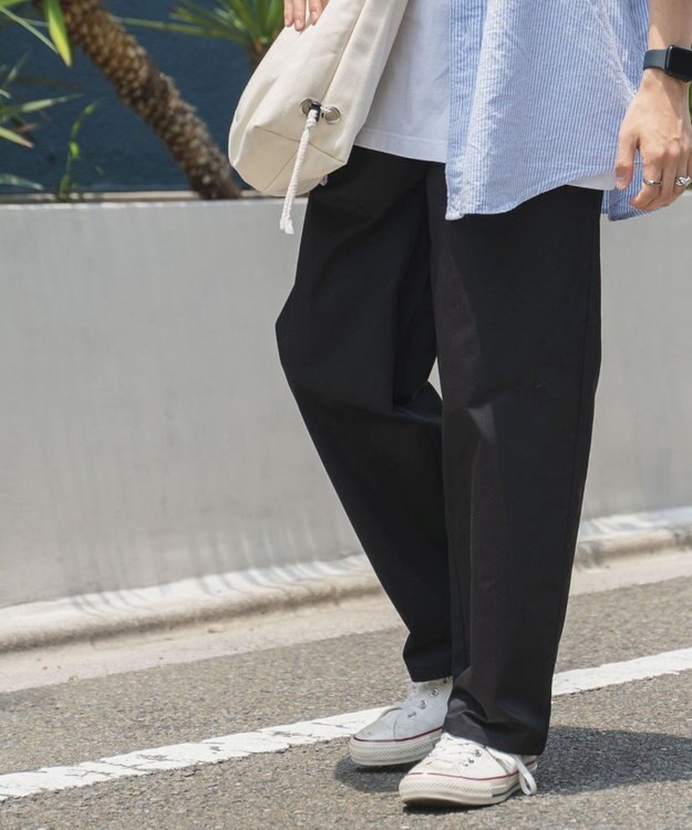 WEGO 【ユニセックス着用ITEM/ウエストゴム/手洗い可】シェフパンツ ブラック