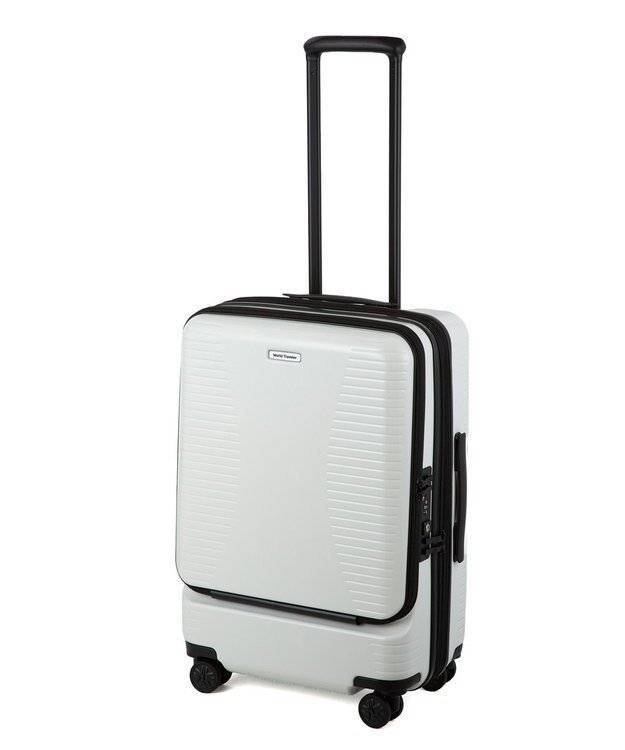 ACE BAGS & LUGGAGE World Traveler プリマス スーツケース 40/56L フロントオープン 06703 ワールドトラベラー ホワイト