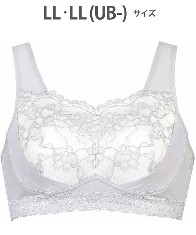 WACOAL 【ナイトアップブラ】 動画クリエイター nanakoななこさんコラボカラー登場 ナイトブラ 綿混(本体) 就寝時用 3Lまで対応 大きいサイズ ノンワイヤー レディース BRA166 /ワコール グレー