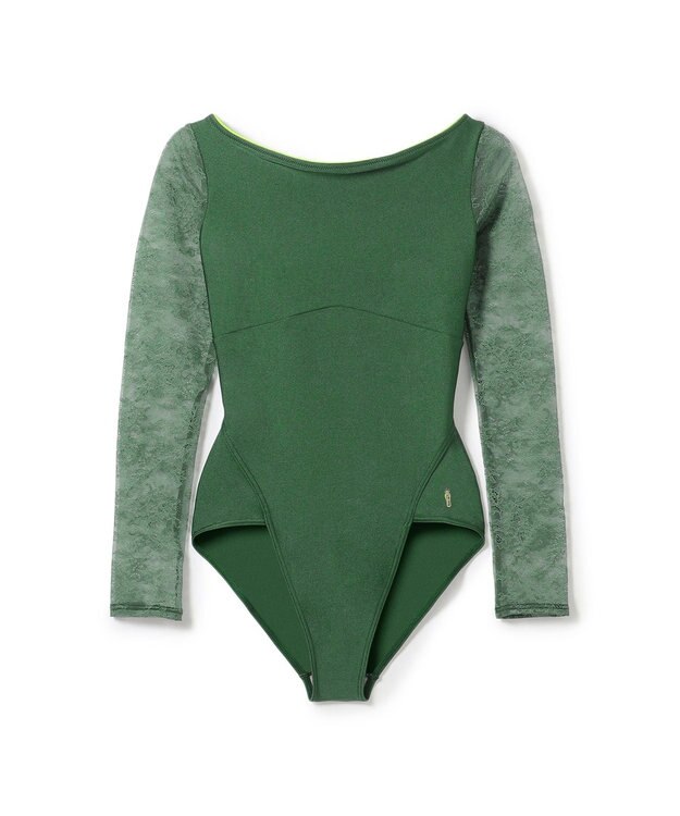 Chacott ロングスリーブレオタード エメラルドグリーン