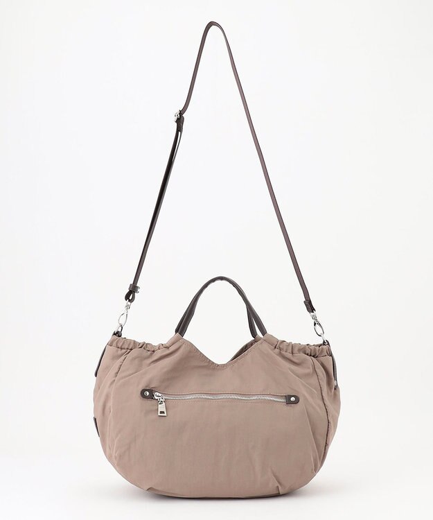 Y'SACCS 【Y’SACCS vous et】サイドギャザー2WAYトート Mサイズ ベージュ