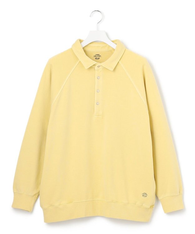 J.PRESS YORK STREET 【UNISEX】ラガータイプラグラン 裏毛トレーナー イエロー系