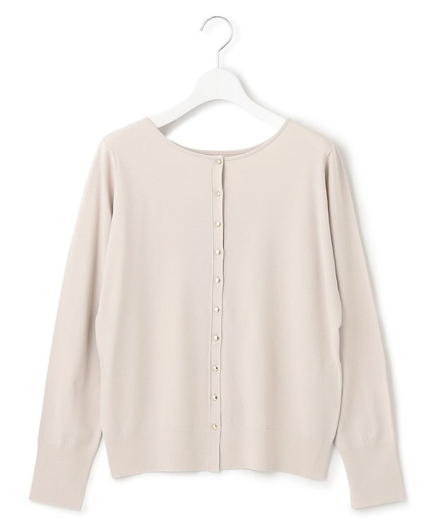 23区 【前後着用可能】レーヨンポリエステルストレッチ カーディガン ベージュ系