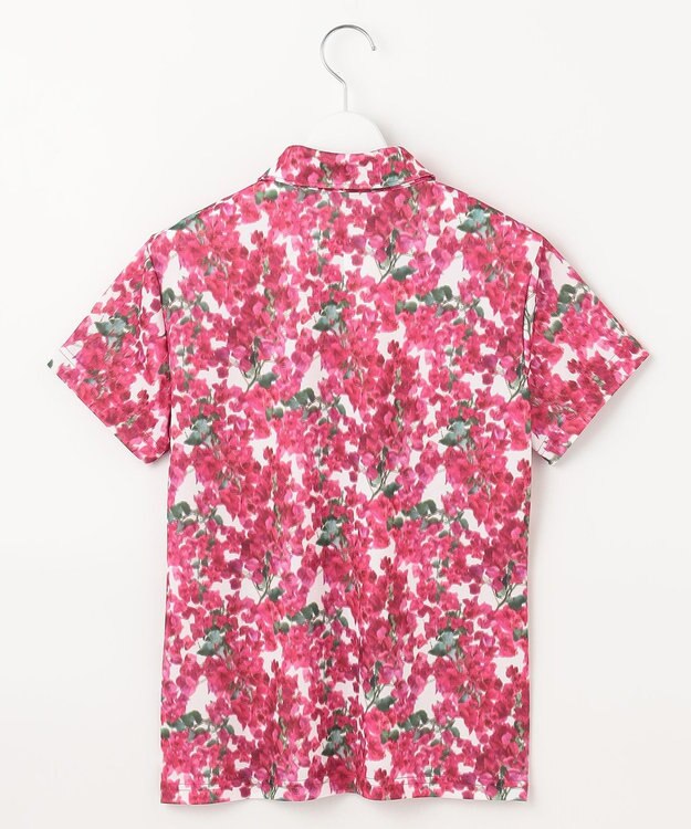 23区GOLF 【WOMEN】【接触冷感・UVケア・吸水速乾】ブーゲンビリア柄 ポロシャツ ピンク系5