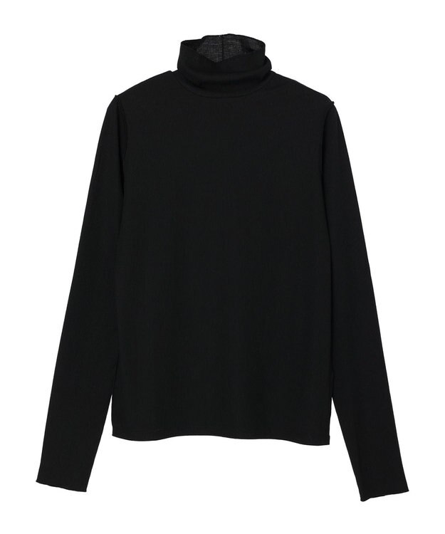 Green Parks カットリブタートルネックプルオーバー Black