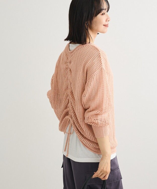 Green Parks ＳＥＴ２点２ｗａｙシャーリングニット＋インナー Pink