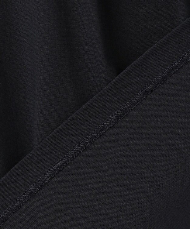 J.PRESS LADIES 【一枚で着映え】LIBERTYコンビ フレンチスリーブ カットソー ネイビー系