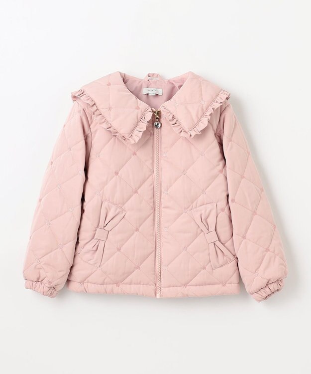 ANY KIDS ハートキルティングブルゾン ピンク