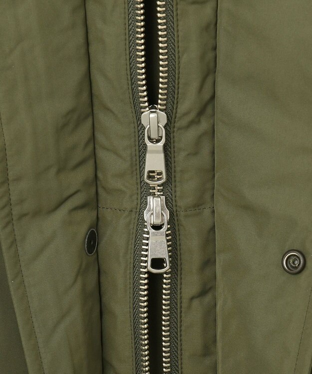 J.PRESS MEN 【ビジネス対応可】ベーシックタフタ ダウンコート / デタッチャブルフード ダークグリーン系