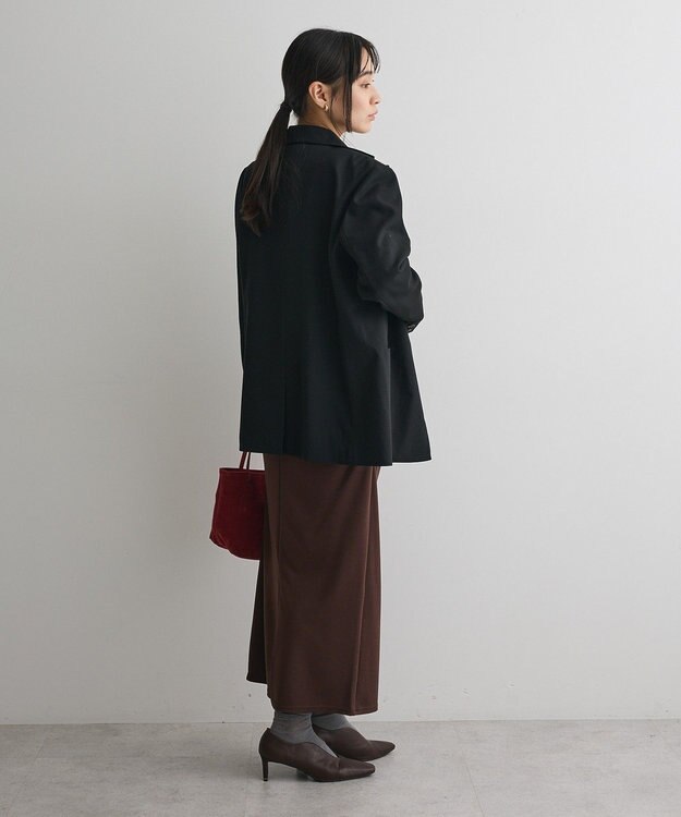 CRAFT STANDARD BOUTIQUE ドレープデザインIラインスカート Brown