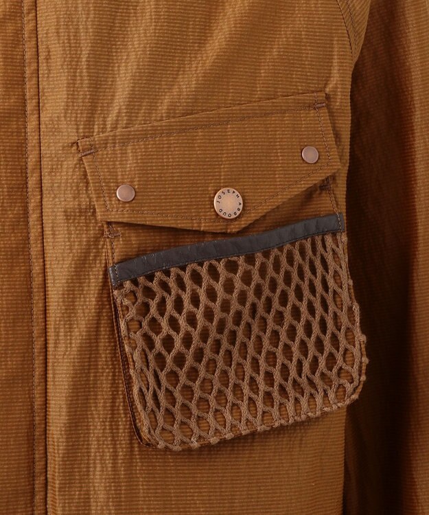 JOSEPH ABBOUD MOUNTAIN リップルサッカー ブルゾン キャメル系