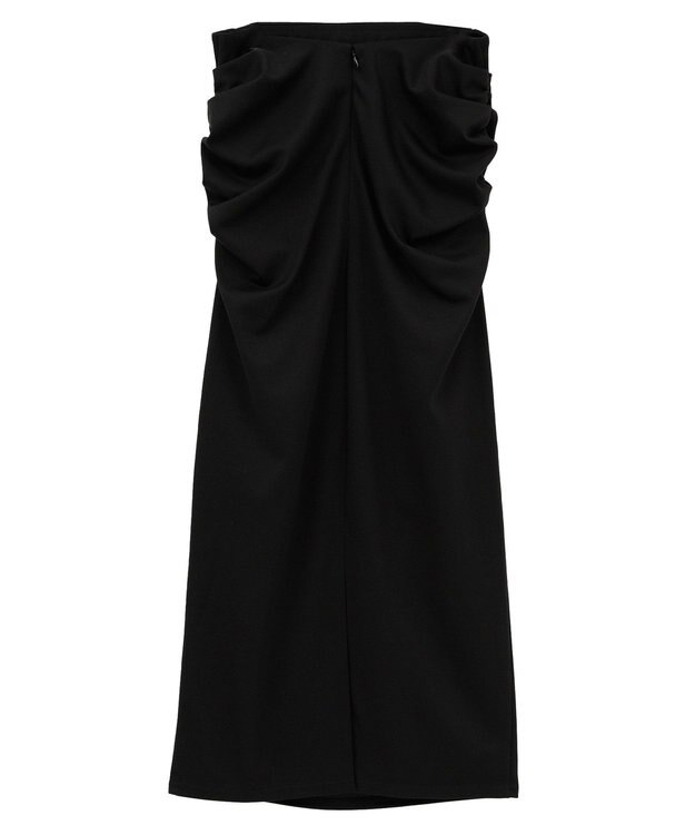 CRAFT STANDARD BOUTIQUE ドレープデザインIラインスカート Black