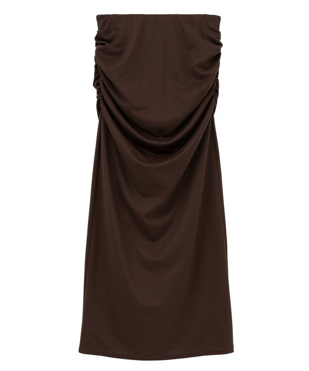 CRAFT STANDARD BOUTIQUE ドレープデザインIラインスカート Brown