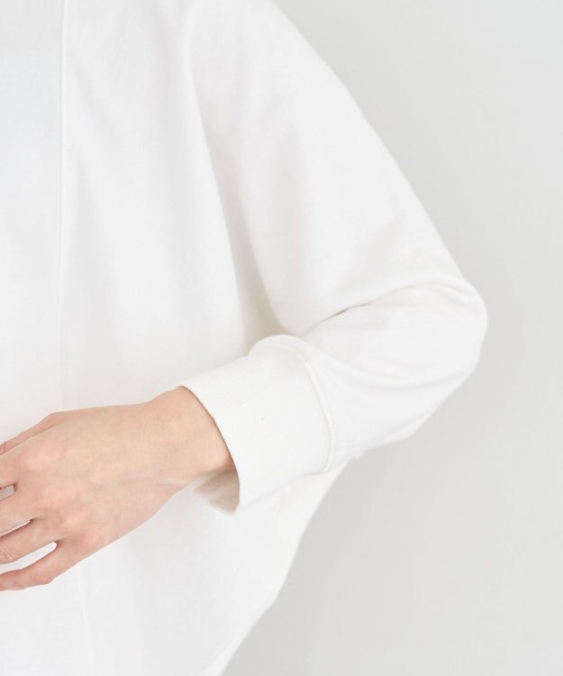 Green Parks 七分袖ドルマン裏毛シアードッキングプルオー Ecru