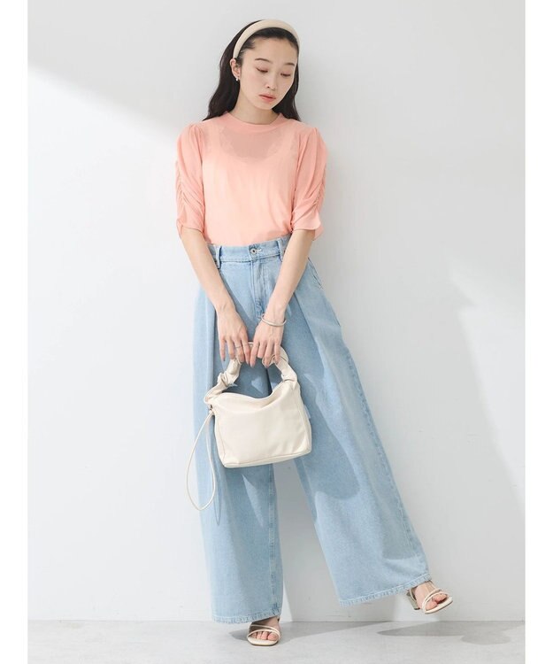 earth music&ecology ５分袖シアーインナー Pink