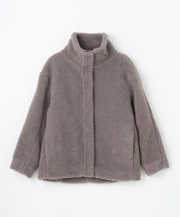 ANY 【洗濯機可能】ボアスタンドカラーブルゾン モカ