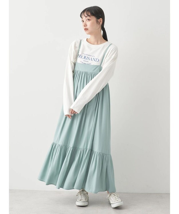 earth music&ecology ティアードキャミワンピース Mint