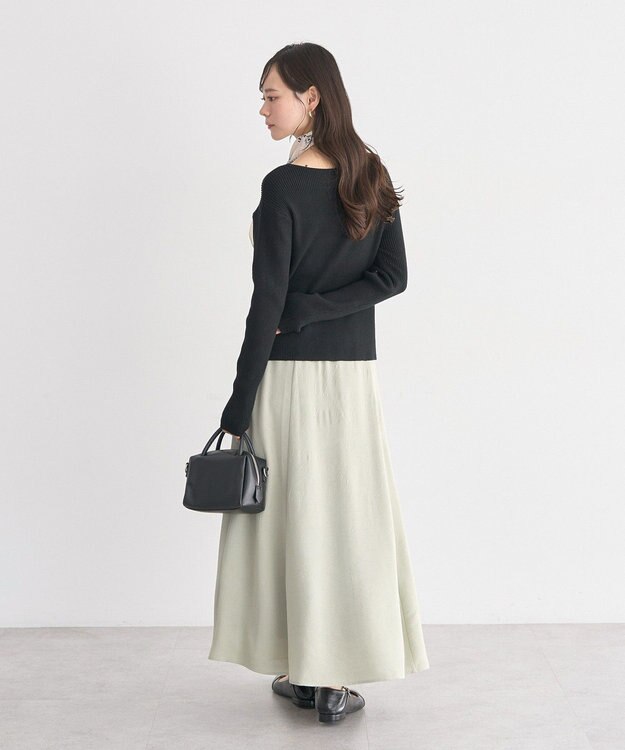 earth music&ecology クロスニットプルオーバー Black