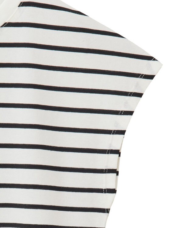 earth music&ecology 【接触冷感/洗濯機可】フレンチＴ Border Ivory