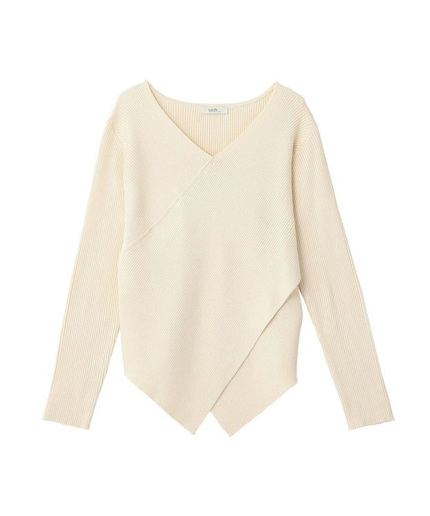 earth music&ecology クロスニットプルオーバー Ivory