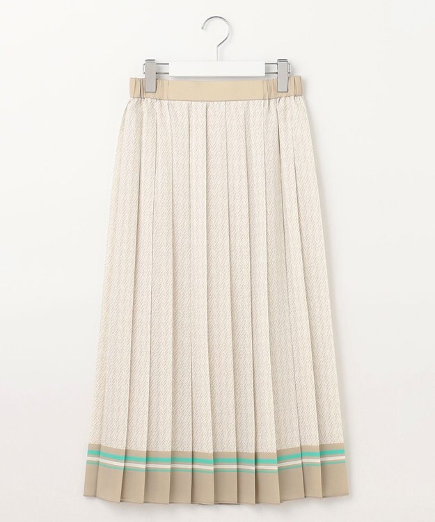 自由区 【セットアップ対応・洗える】モノグラムプリント スカート オフ×ベージュ