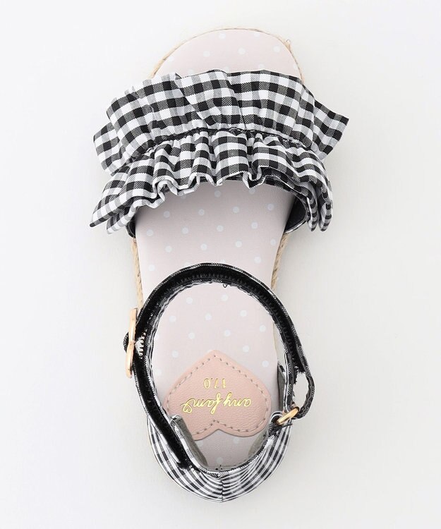 ANY KIDS フリル サンダル ギンガムチェック