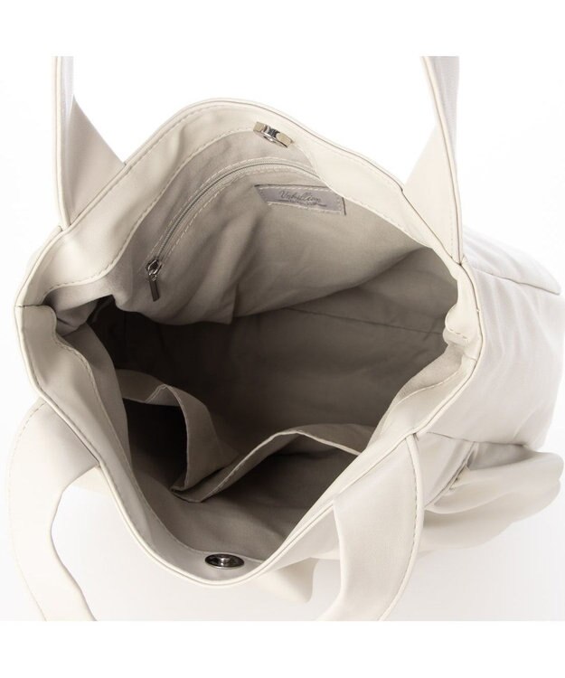 UNBILLION カシュカシュ cachecache / フリルトートバッグ ライトグレー