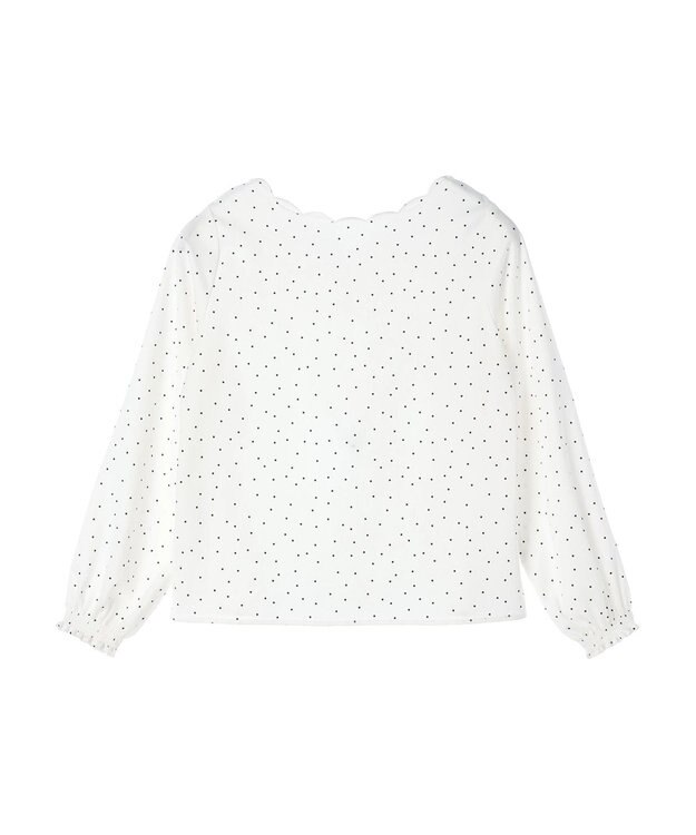 earth music&ecology スカラップブラウス Dot