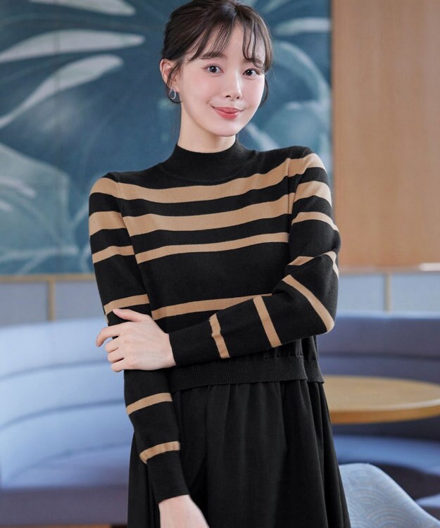 Tiaclasse ニットドッキングワンピース ブラック