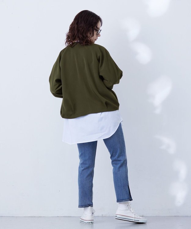 J.PRESS YORK STREET 【WOMEN】ドルマンブルゾン カーキ系