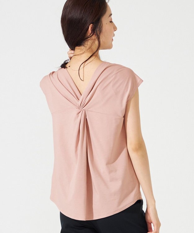 Chacott Chacott BALANCE ツイストアクセント2WayTシャツ グレイッシュローズ