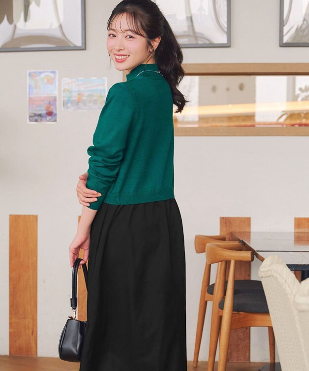 Tiaclasse ニットドッキングワンピース グリーン