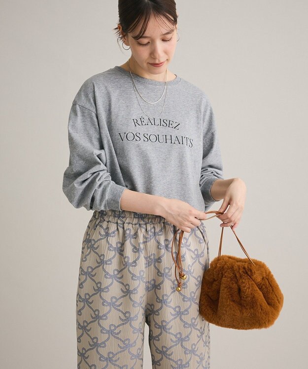 Green Parks シンプルロゴ長袖ロンＴＥＥ Gray Mixture