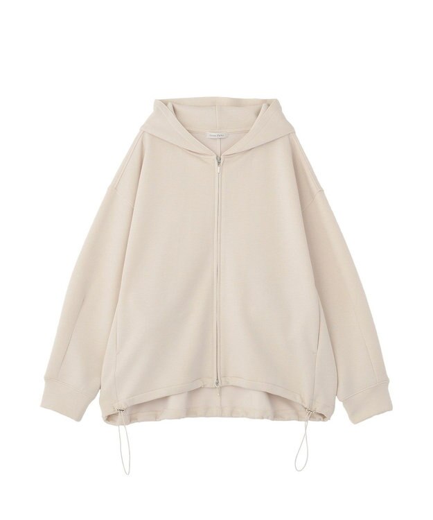 Green Parks ダブルＺＩＰ裾ドロストパーカー Light Beige