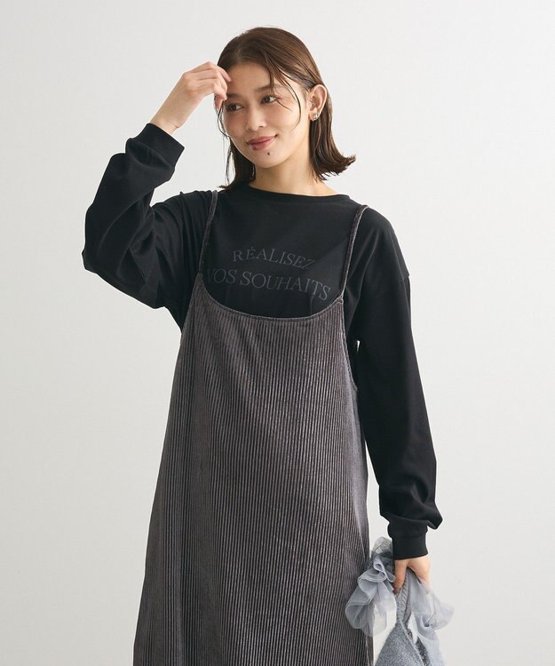 Green Parks シンプルロゴ長袖ロンＴＥＥ Gray Mixture