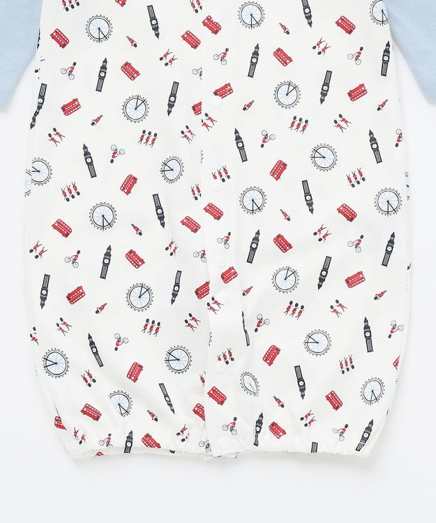 組曲 KIDS 【70㎝】ロンドントラベル ロンパース アイボリー系5